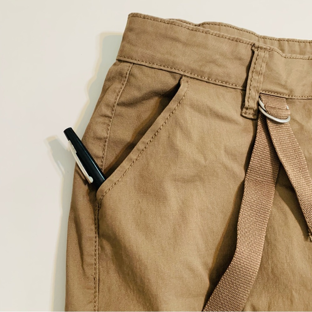 Cargo Pants Cali 1850 Suspender Brown Twill   Large Pockets High Rise Large NWT - Picture 11 of 16